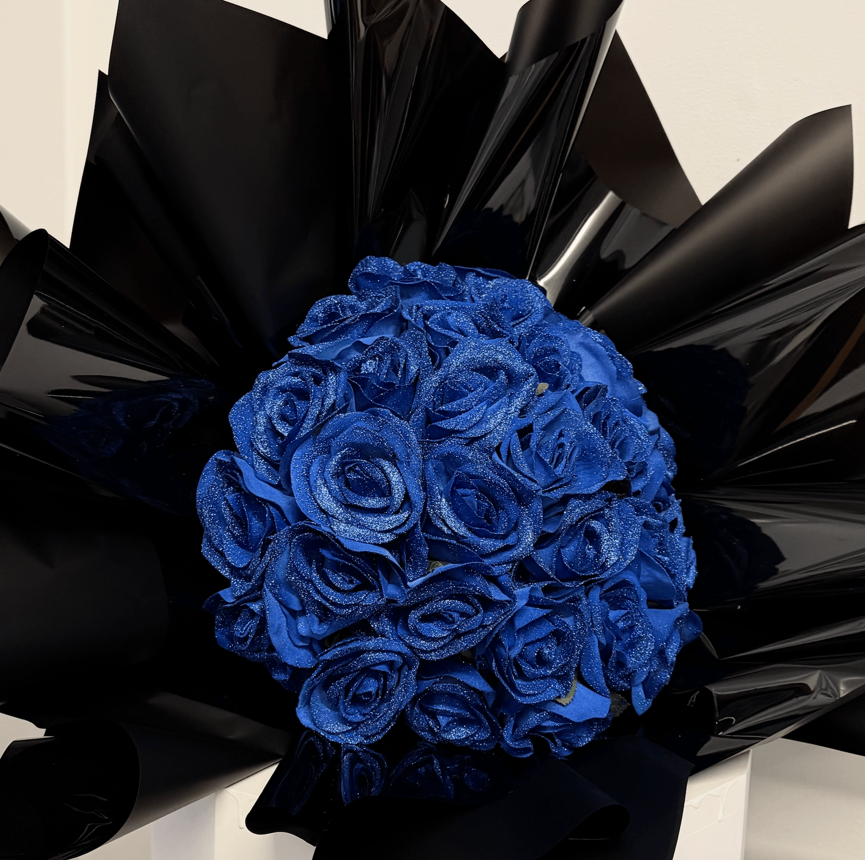 blue glitter rose sydney - BLOSSOMY