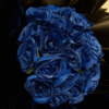 blue glitter roses - BLOSSOMY